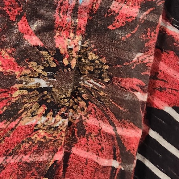 Vintage Y2K Arden B Floral and Striped Zipper Back XS Tank Top - Picture 4 of 7